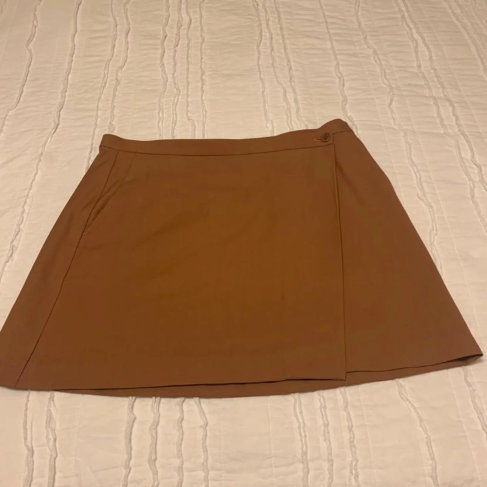 Theory Kirti Skirt in terra-cotta